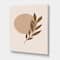 Designart - Abstract Terracotta Sun & Moon With Tropical Leaf - Modern Canvas Wall Art Print
